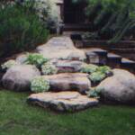 Custom boulder steps